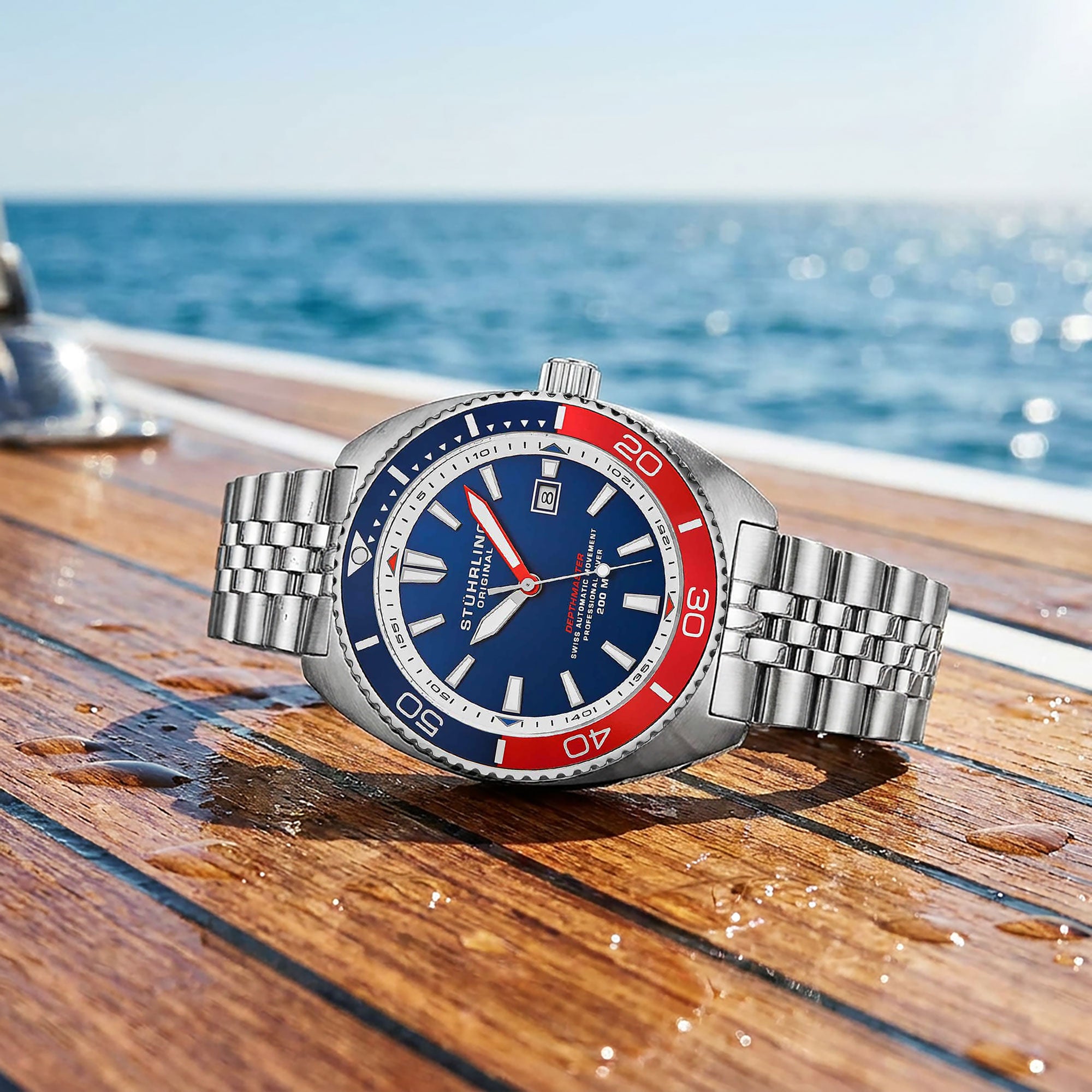 Stührling The Swiss Automatic Depthmaster 1008 45mm Diver