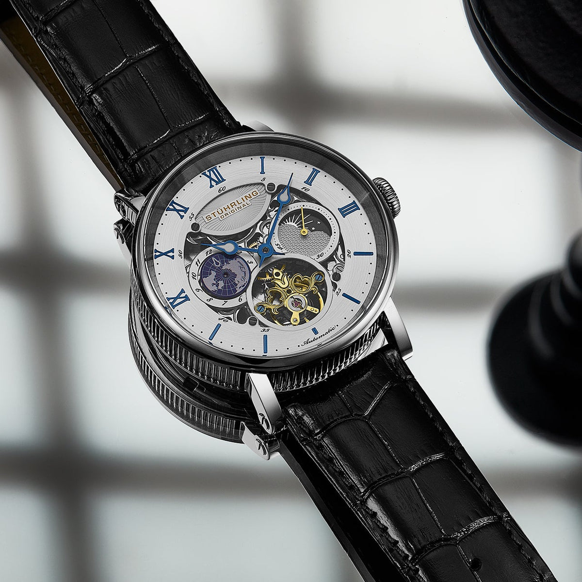 Stührling Dual Time Automatic Majestic 47mm Skeleton