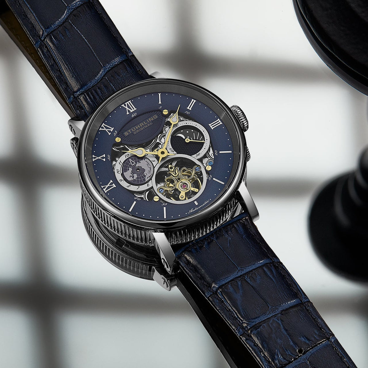 Stührling Dual Time Automatic Majestic 47mm Skeleton