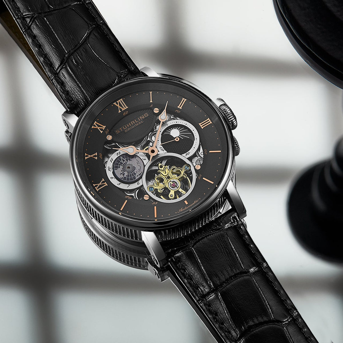 Stührling Dual Time Automatic Majestic 47mm Skeleton