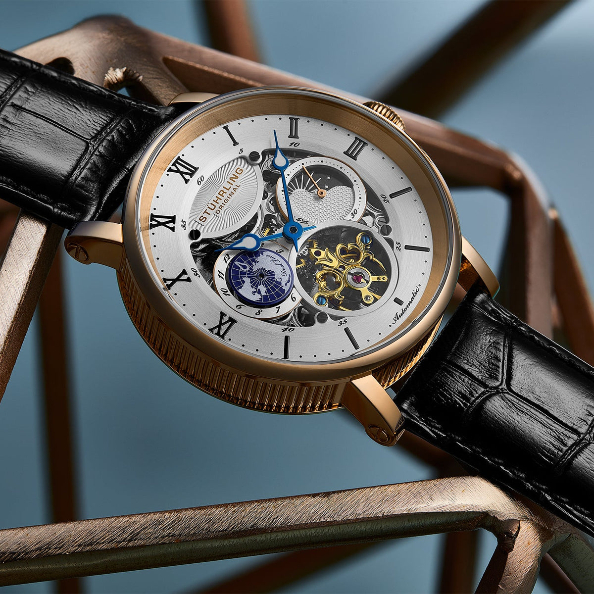 Stührling Dual Time Automatic Majestic 47mm Skeleton