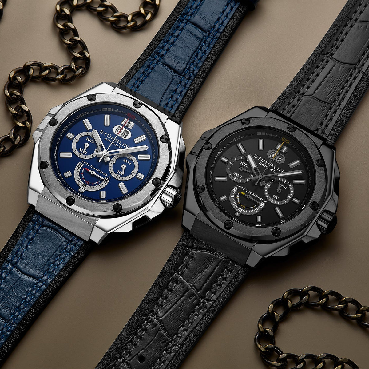 Stührling APO Chrono X 1018 44mm Timepiece