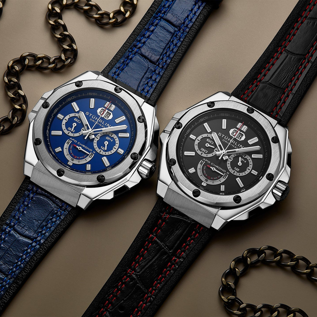 Stührling APO Chrono X 1018 44mm Timepiece