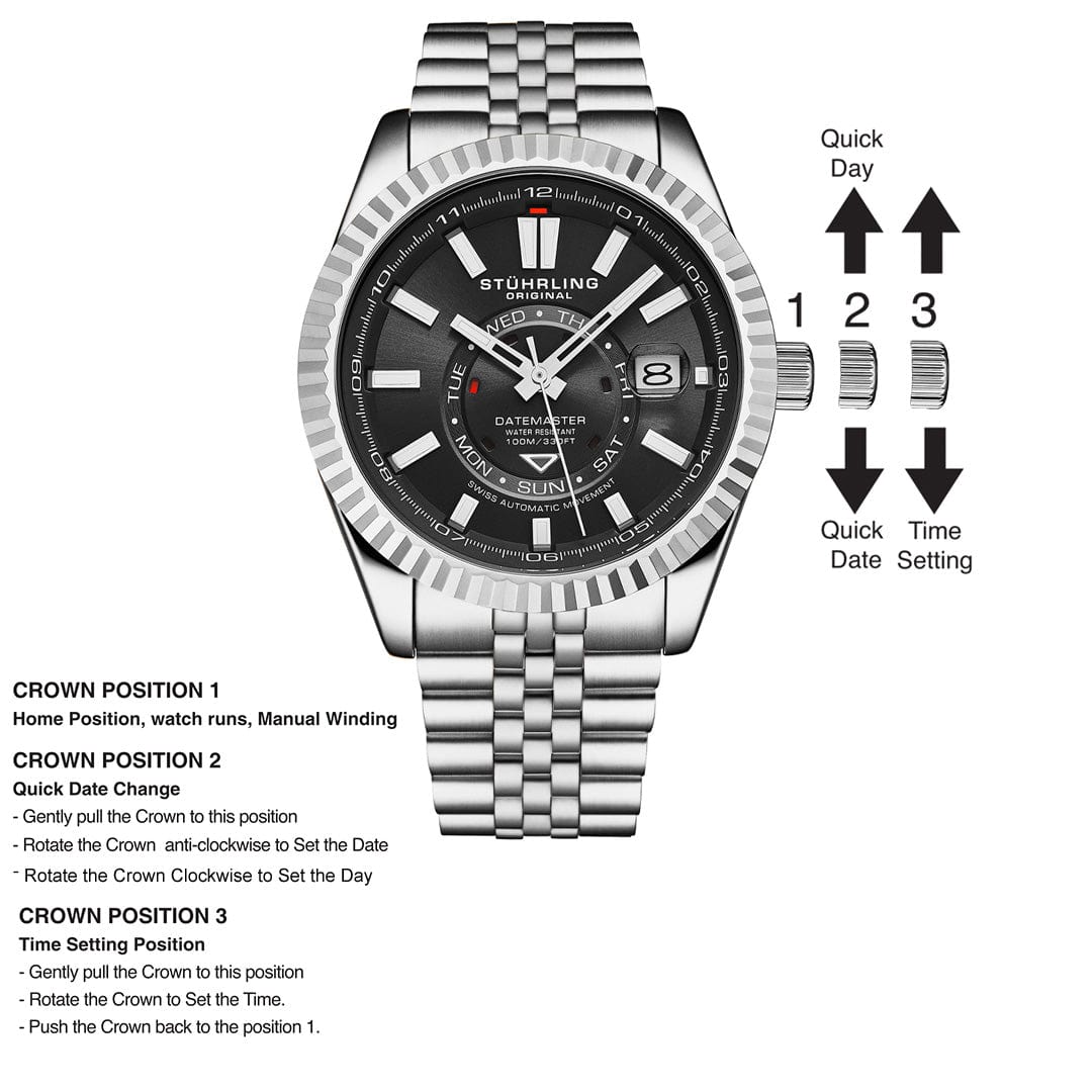 Datemaster Swiss Automatic 1020 42mm Classic Stührling