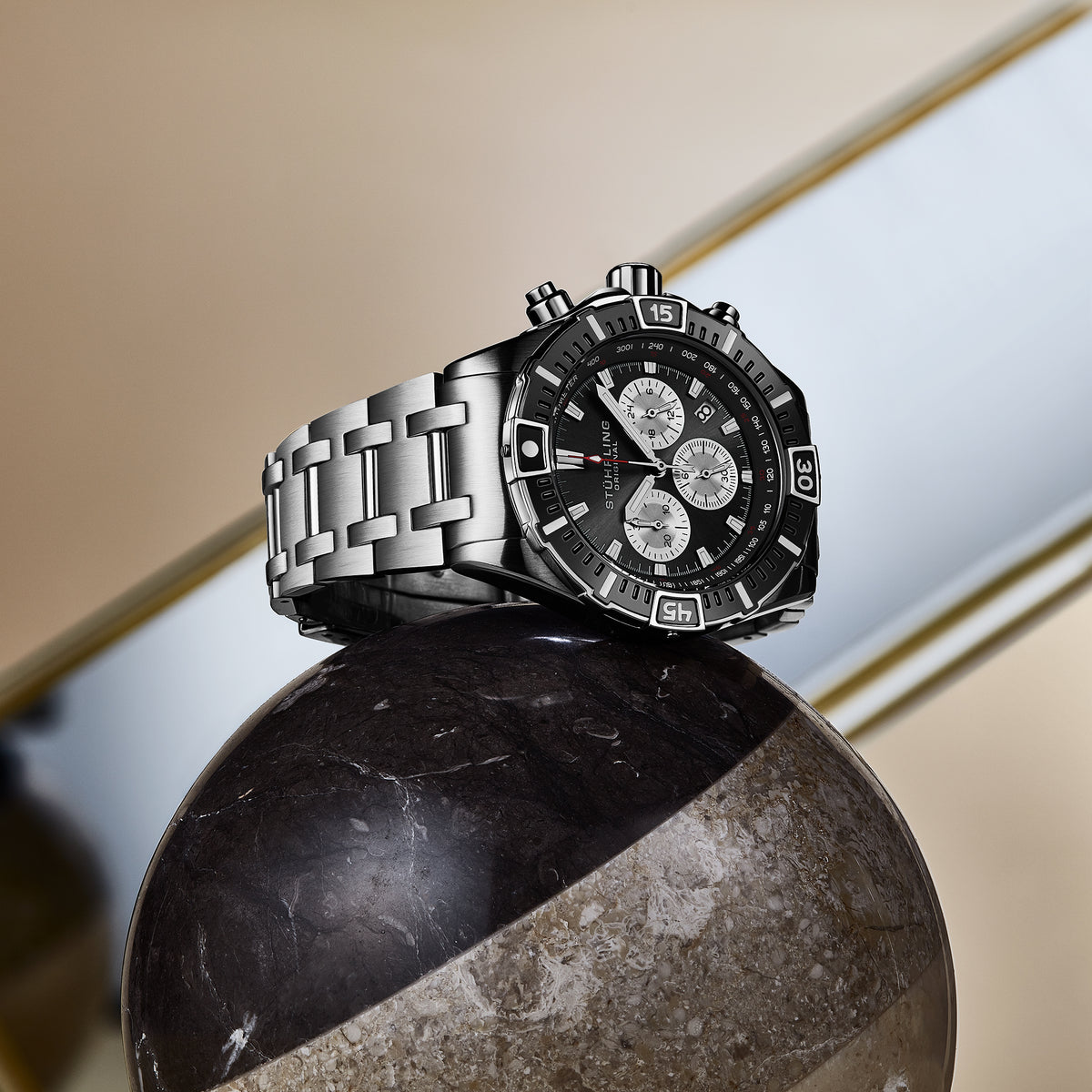 Stührling Stellar 44mm Japanese 1022 Quartz Chronograph