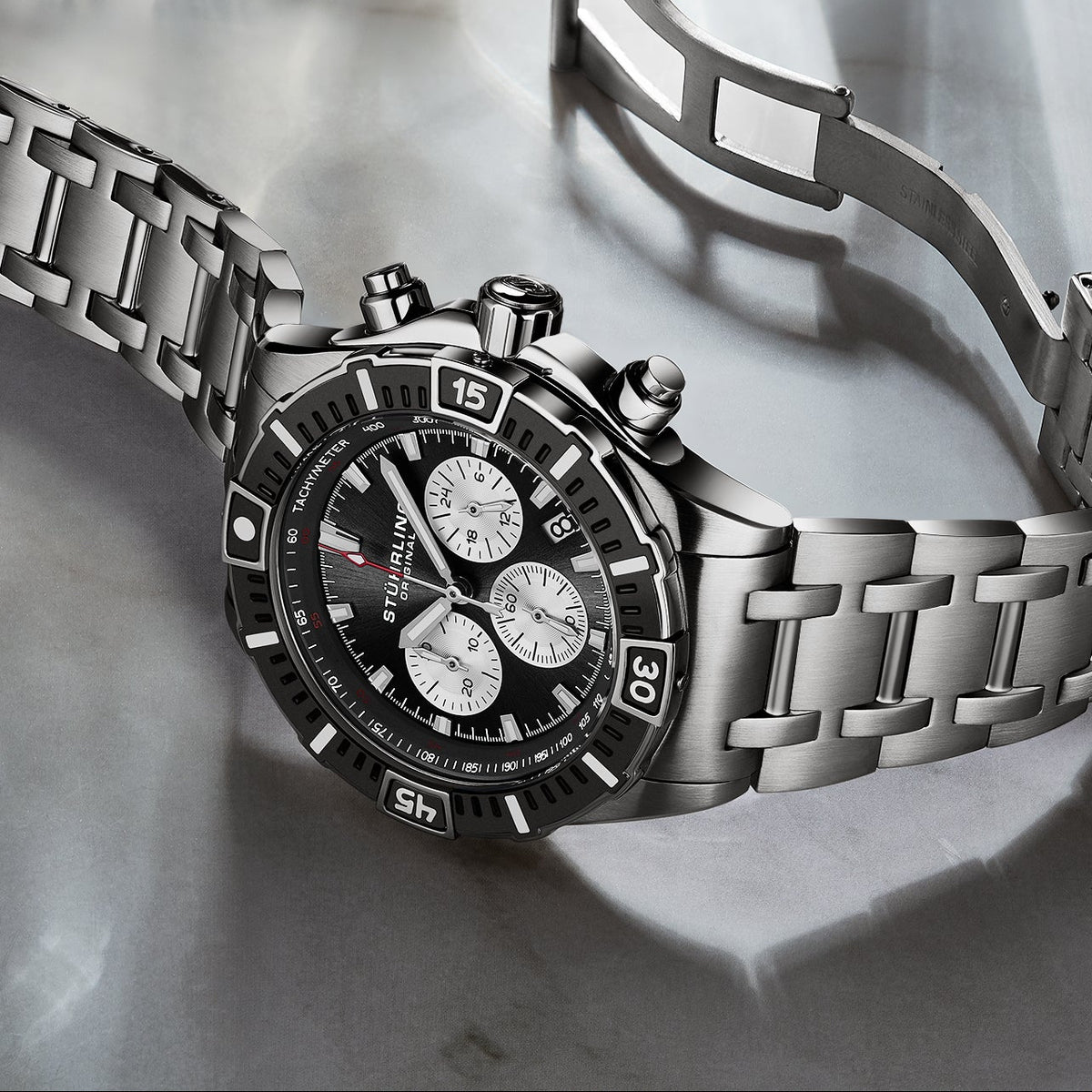 Stührling Stellar 44mm Japanese 1022 Quartz Chronograph