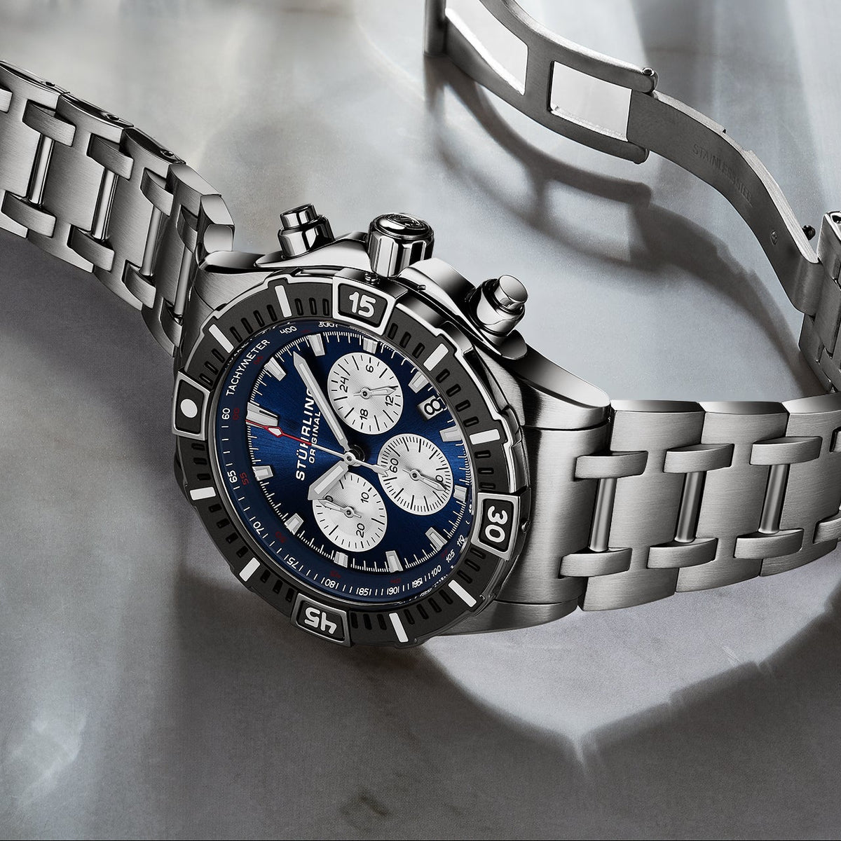 Stührling Stellar 44mm Japanese 1022 Quartz Chronograph