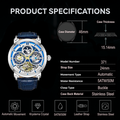 Luciano Automatic 46mm Skeleton