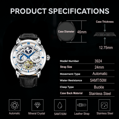 Anatol 3924 Automatic 47mm Skeleton