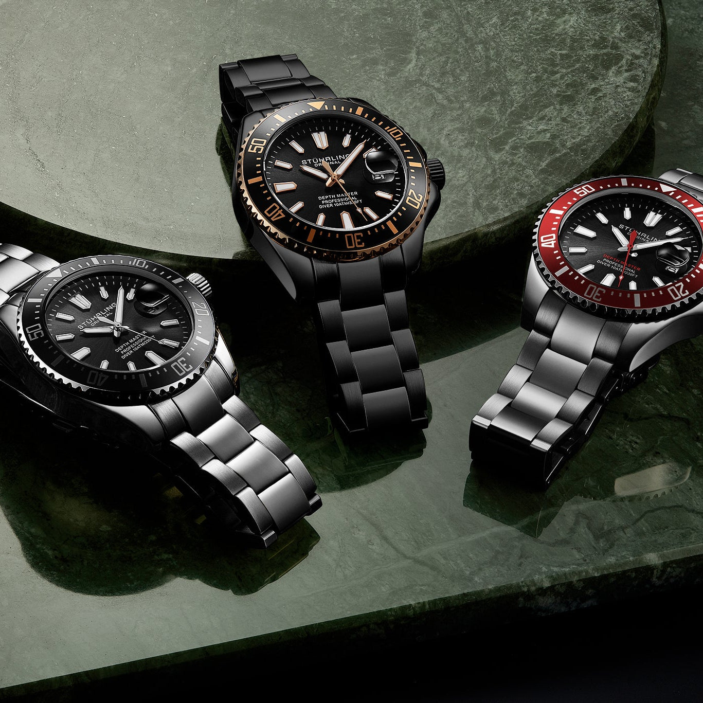 Stührling Depthmaster 3950A Quartz 42mm Diver