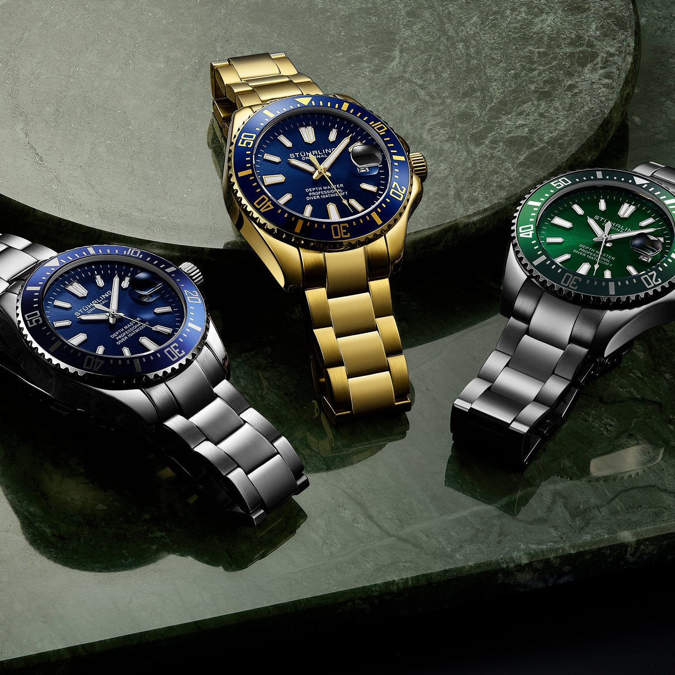 Stührling Depthmaster 3950A Quartz 42mm Diver