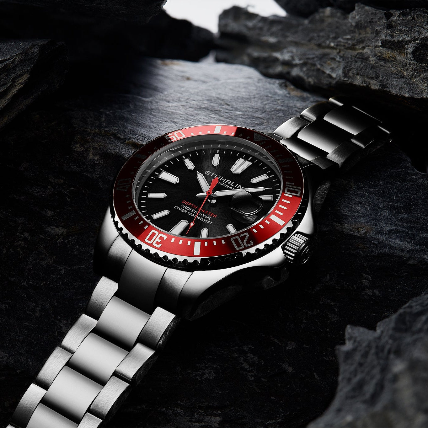 Stührling Depthmaster 3950A Quartz 42mm Diver