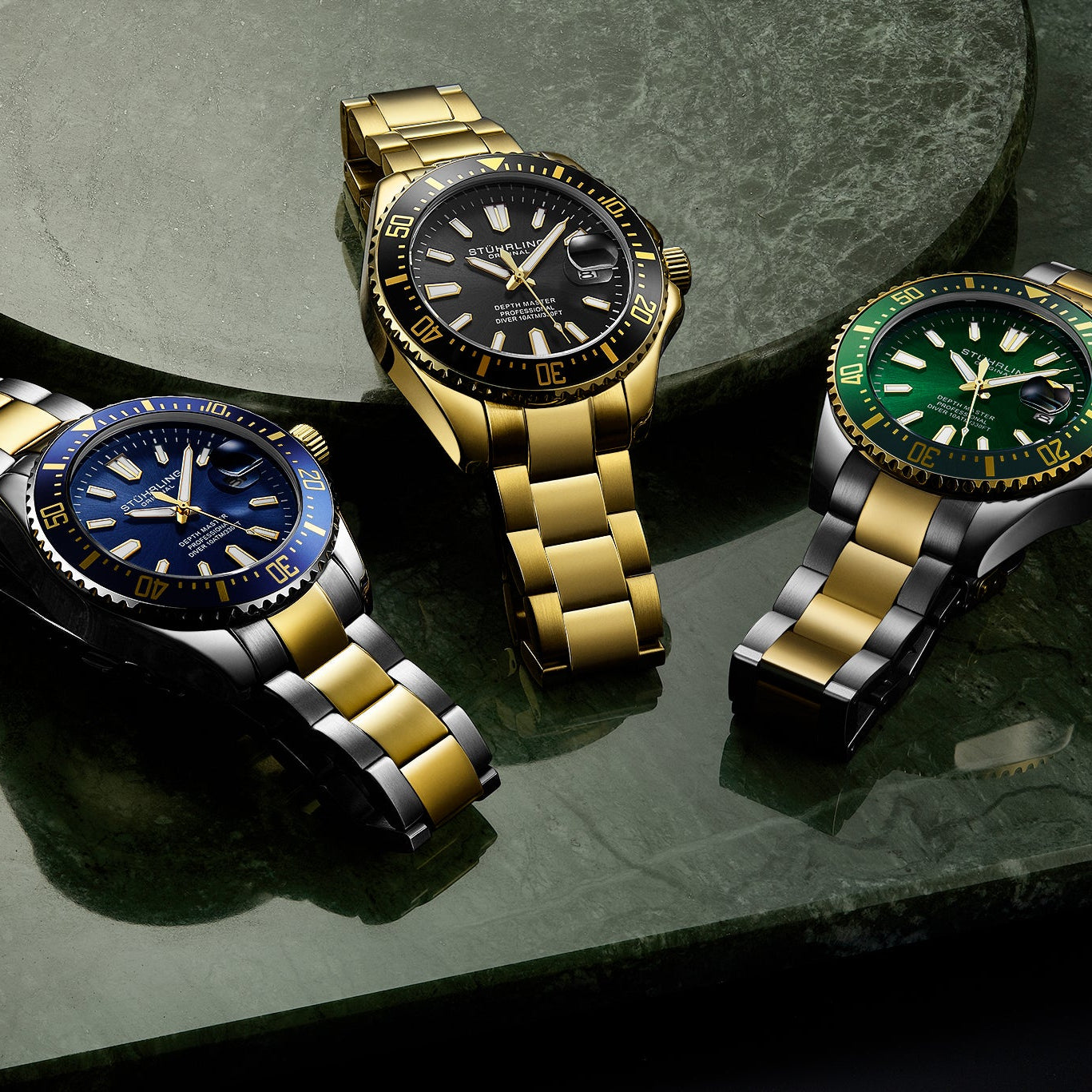 Stührling Depthmaster 3950A Quartz 42mm Diver