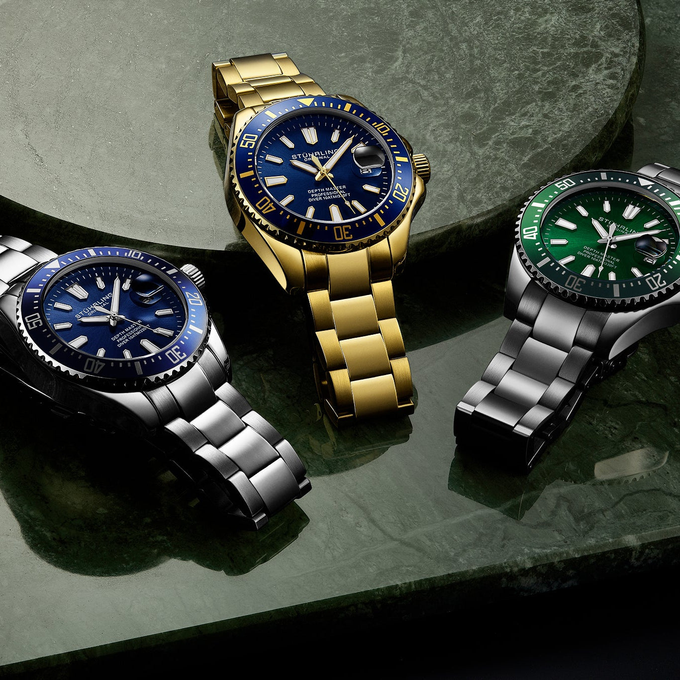 Stührling Depthmaster 3950A Quartz 42mm Diver