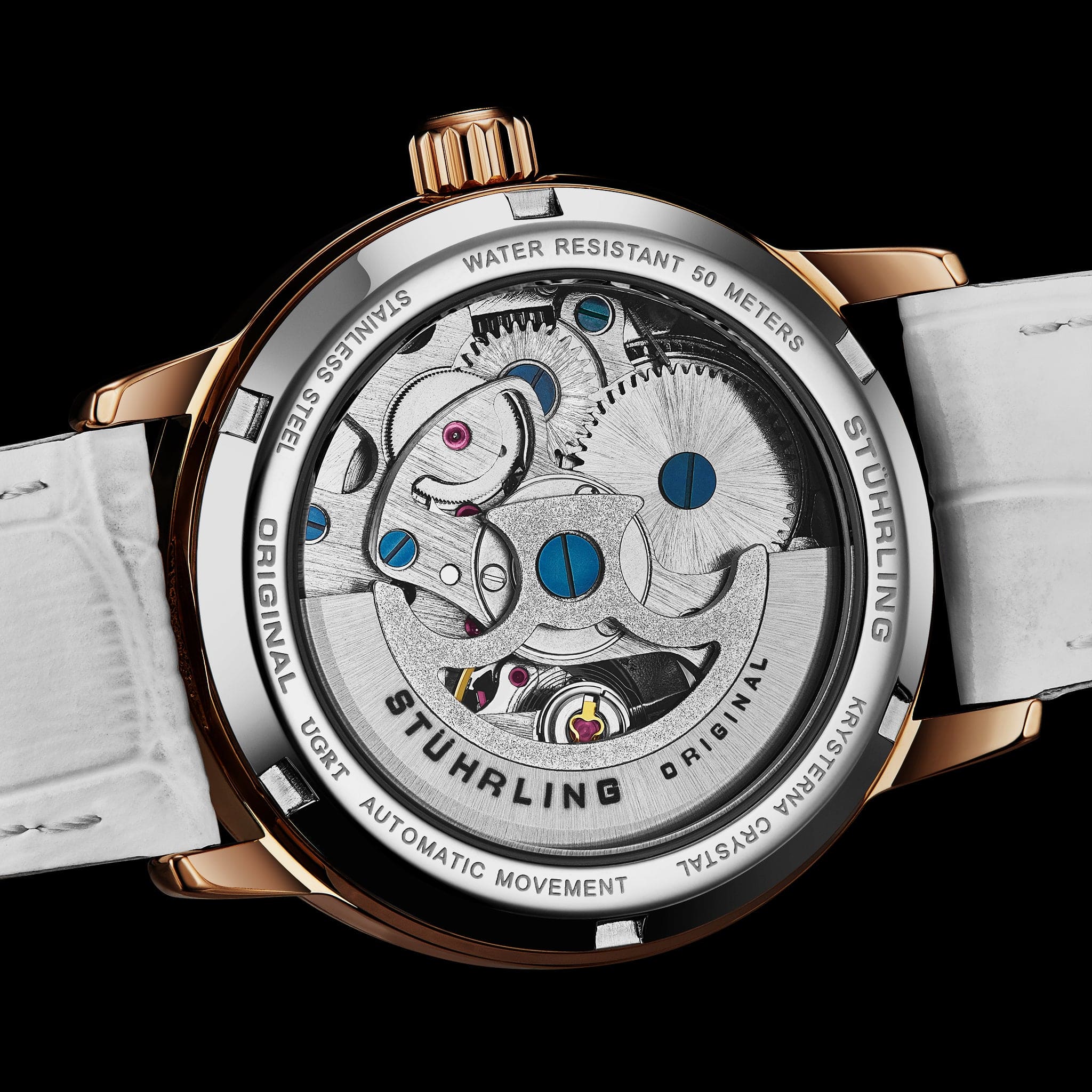 ジャンク品】STUHRLING 2針 スケルトン LIMITED EDITION トゥール 