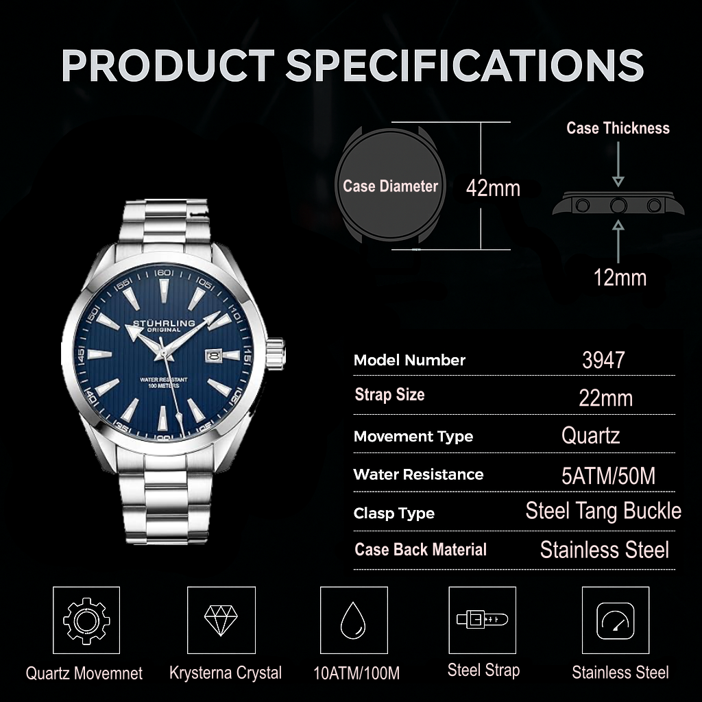 Forte 3953 Quartz 42mm Classic
