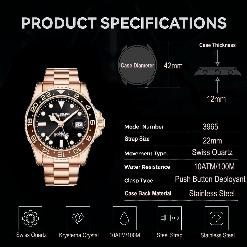 Meridian 3965 Quartz 42mm Diver