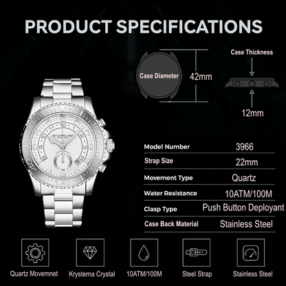 Brigadier Quartz 3966 Chronograph 42mm Diver