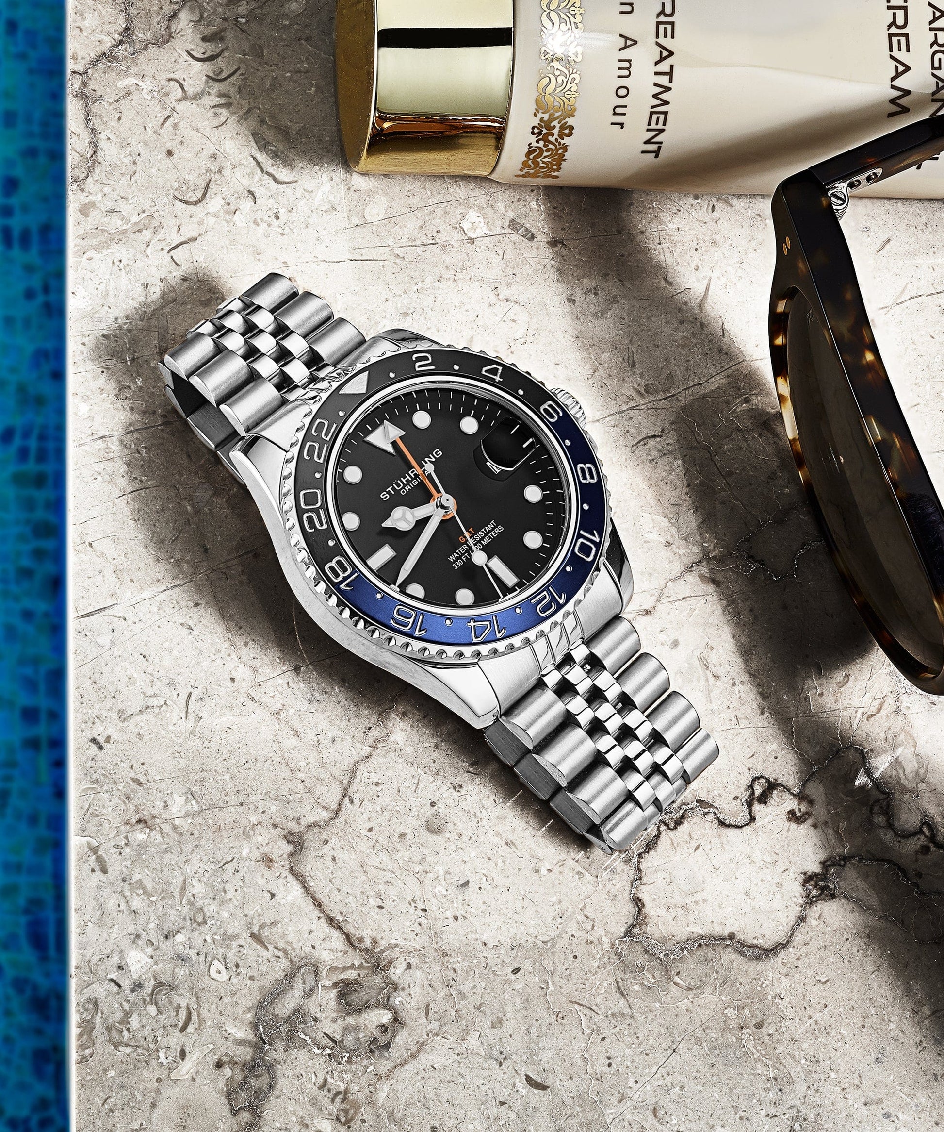 Meridian 3968 GMT Quartz 42mm Diver Stührling