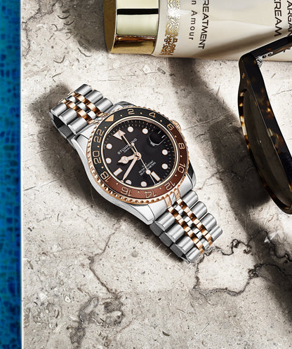 Meridian 3968 GMT Quartz 42mm Diver