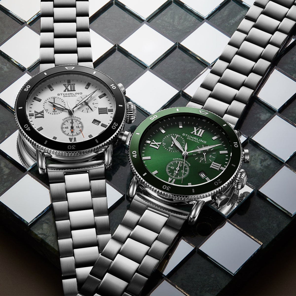 Stührling DualMode 4040 Quartz 48mm Chronograph