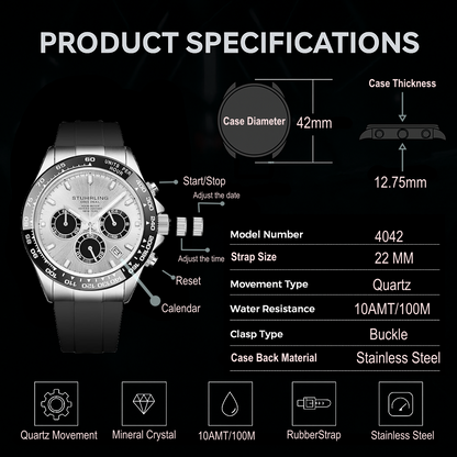 Aquamaster 4042 Quartz 42mm Chronograph