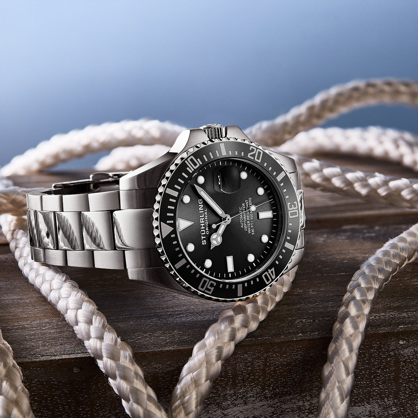 Stuhrling Depthmaster 42mm Diver Watch | Elegant Automatic Dive