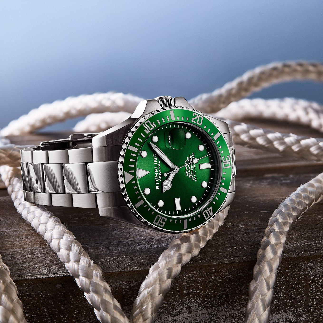 Stuhrling Depthmaster 42mm Diver Watch | Elegant Automatic Dive