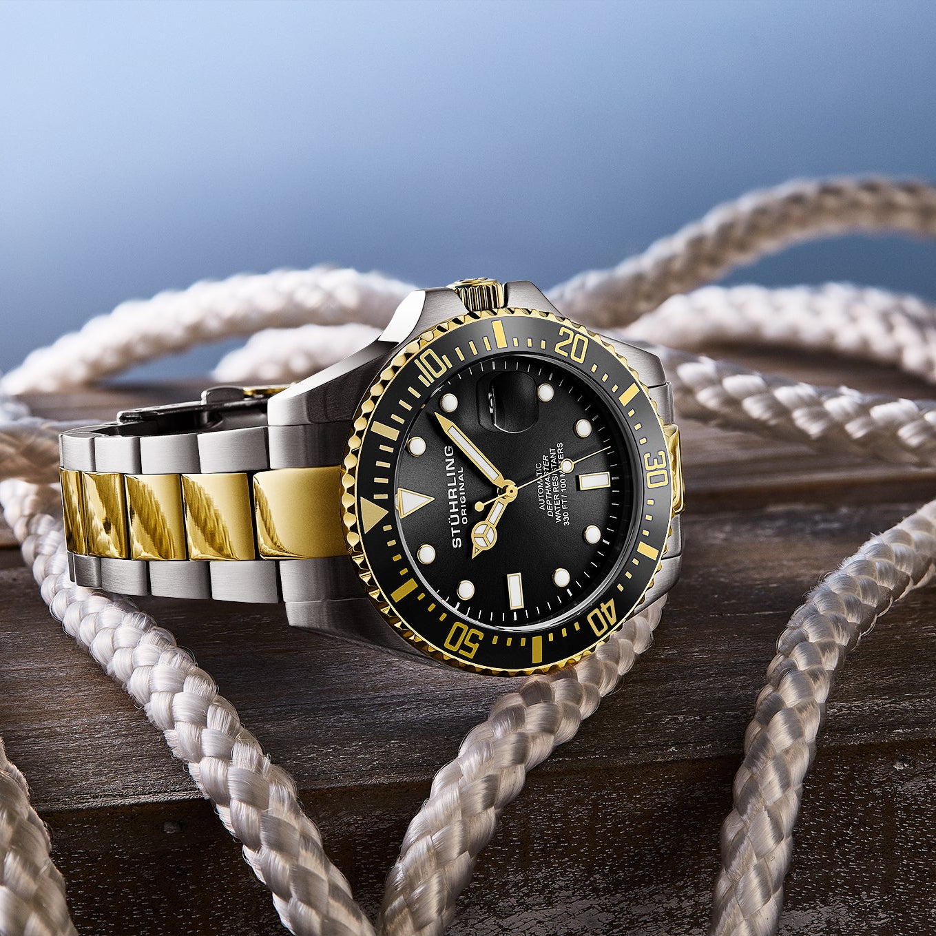 Stuhrling Depthmaster 42mm Diver Watch | Elegant Automatic Dive