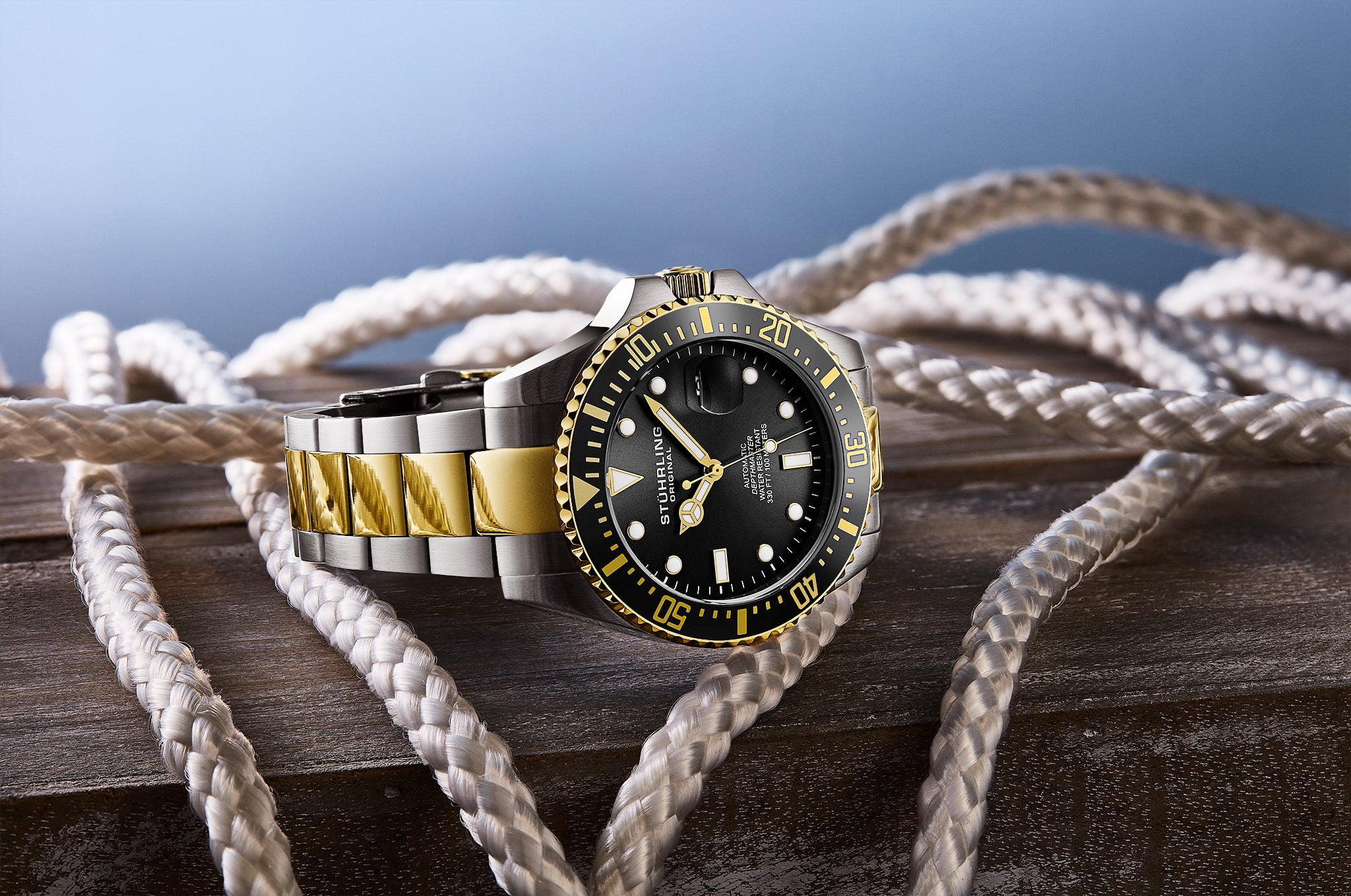 Stuhrling Depthmaster 42mm Diver Watch | Elegant Automatic Dive