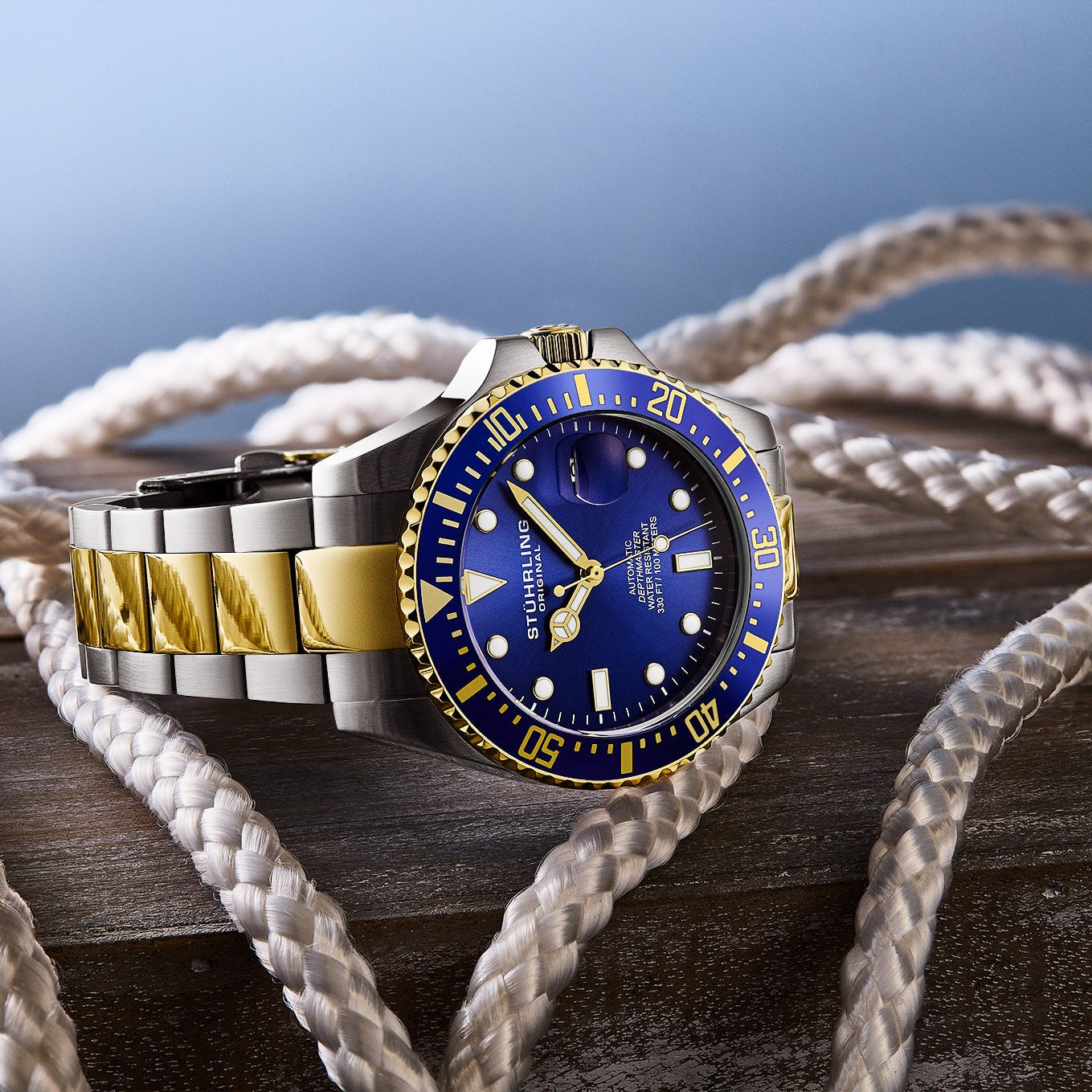 Stuhrling Depthmaster 42mm Diver Watch | Elegant Automatic Dive