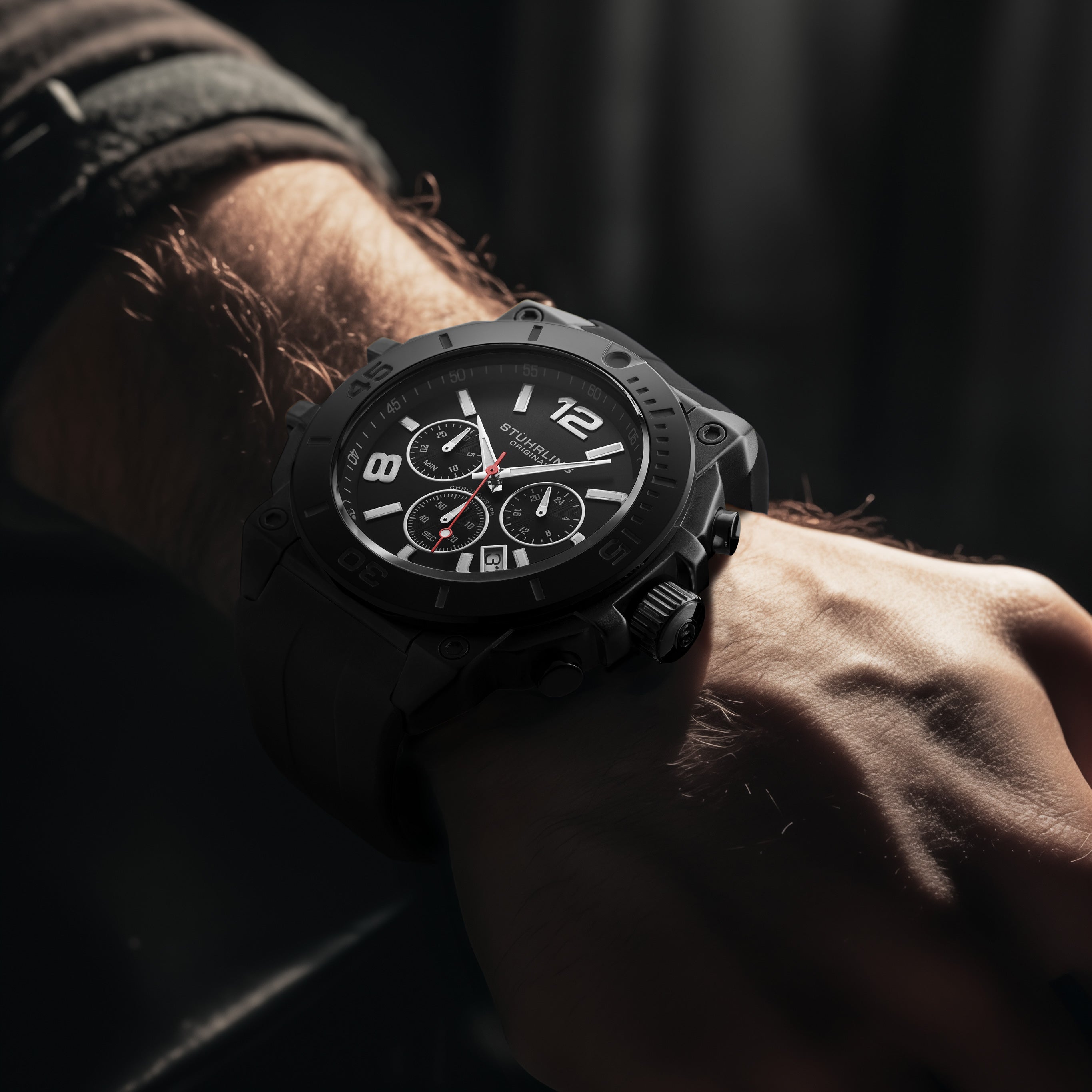 Stührling Spectra 4054 Japanese Quartz Chronograph 50mm Watch