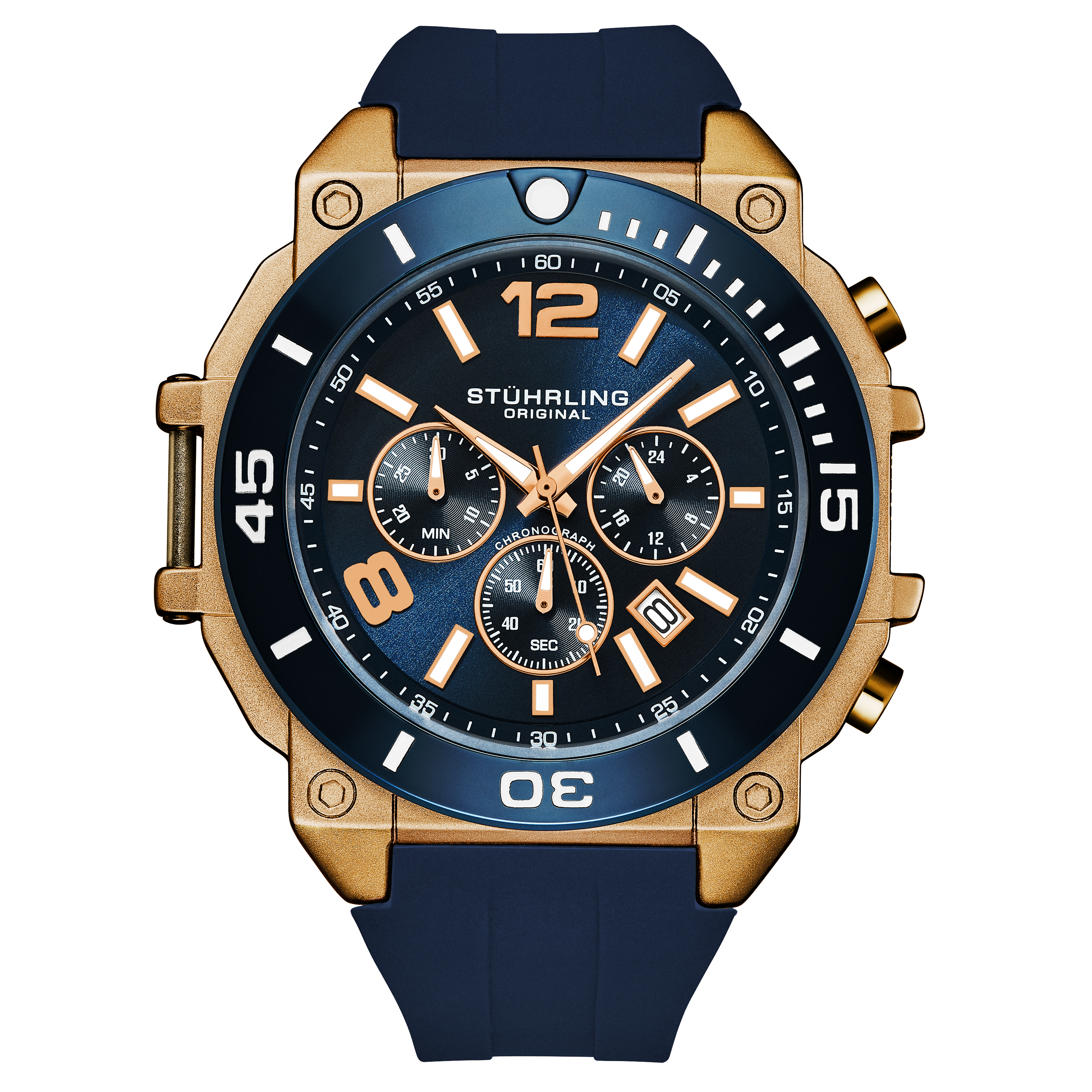 Stührling Spectra 4054 Japanese Quartz Chronograph 50mm Watch