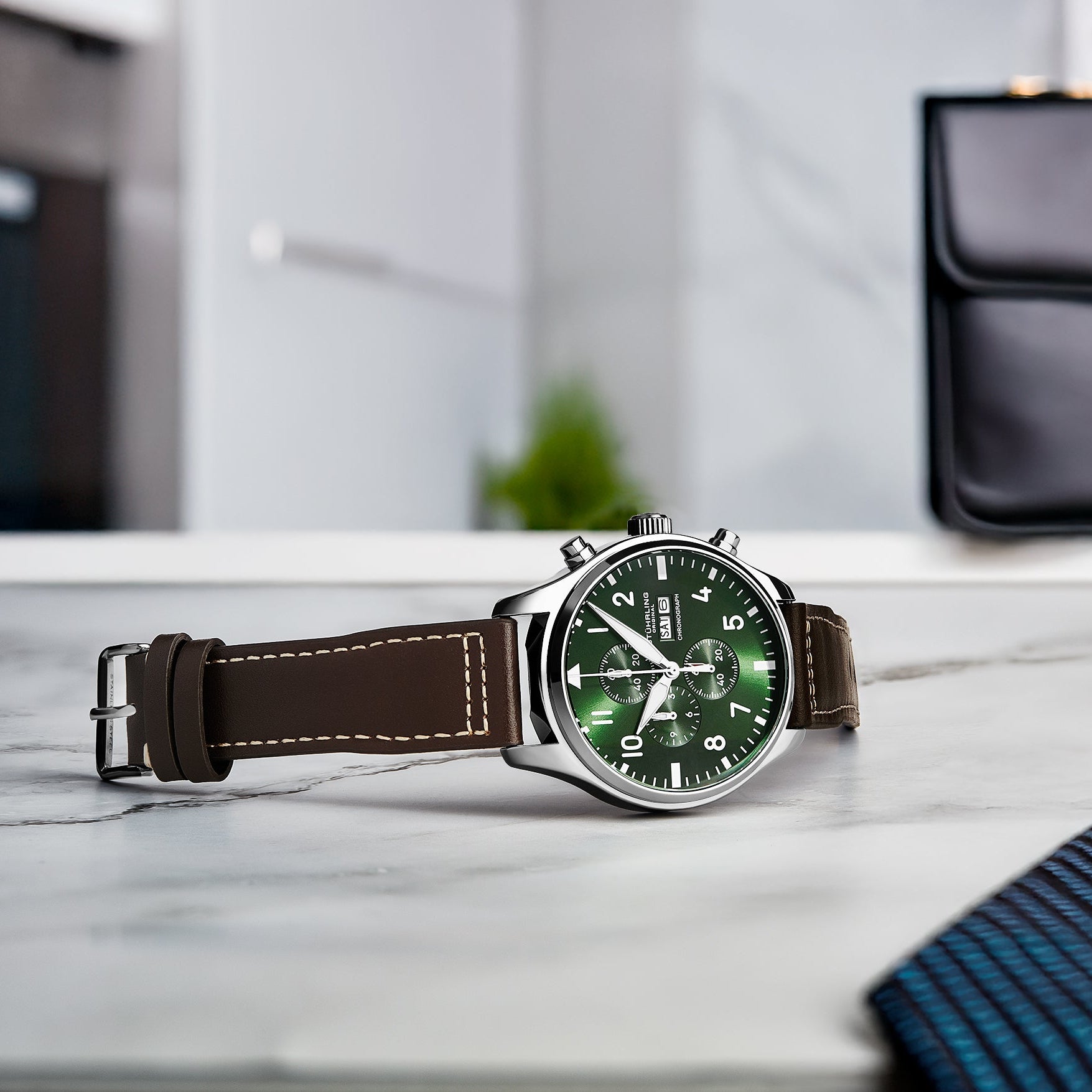 Stuhrling Navigator Chrono 4075 Men's Watch – Rugged Pilot-Inspired