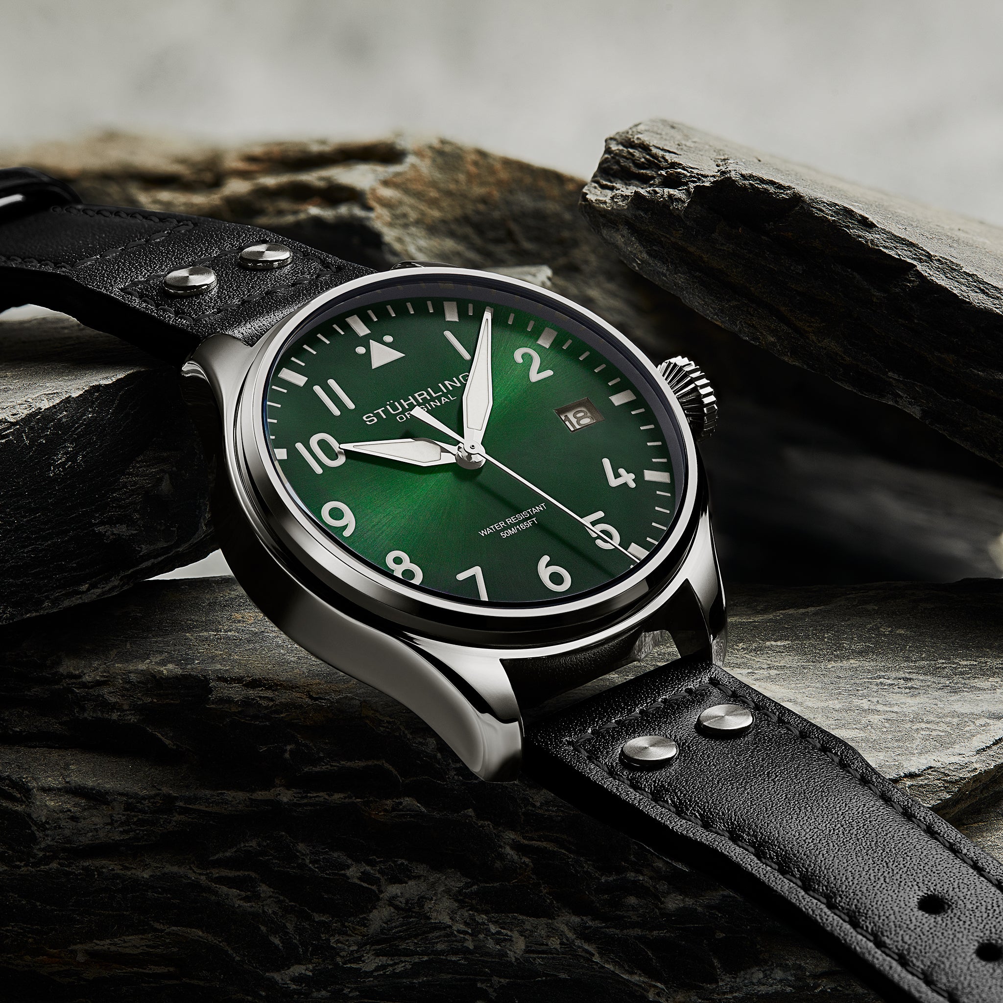 Glotin チューブ 45mm、46mm、47mm、およびマンドレル Stührling Airman 4078 Pilot Watch | Classic Aviation Style