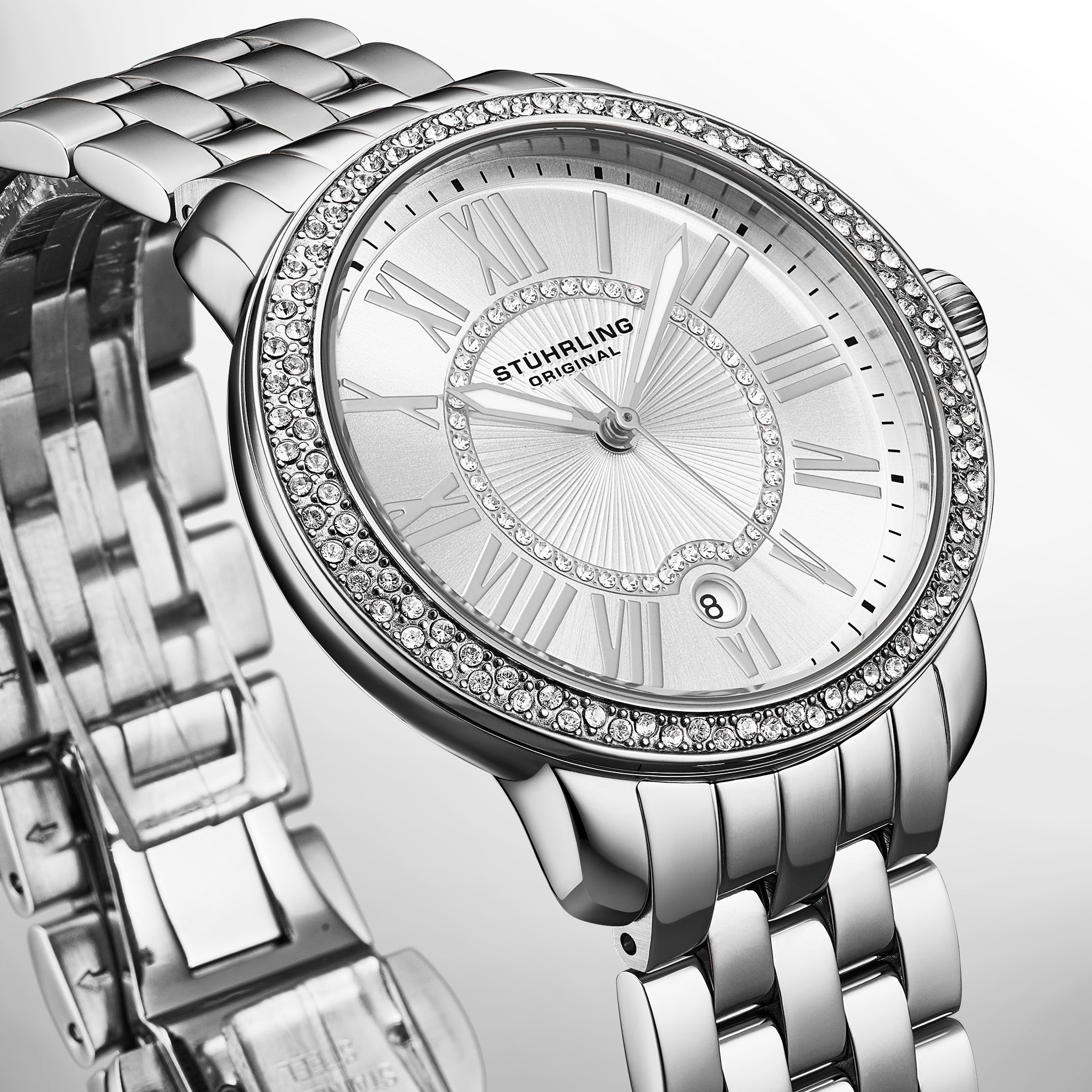 Stuhrling Celestia 4080 Women's 38mm Watch | Elegant Swarovski