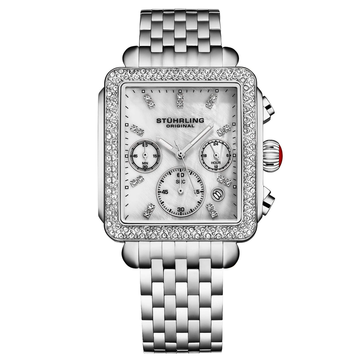 Stuhrling Diamond White Watch STUHRLING Courtly La Femme Diamond Swiss Quartz White  main image 3