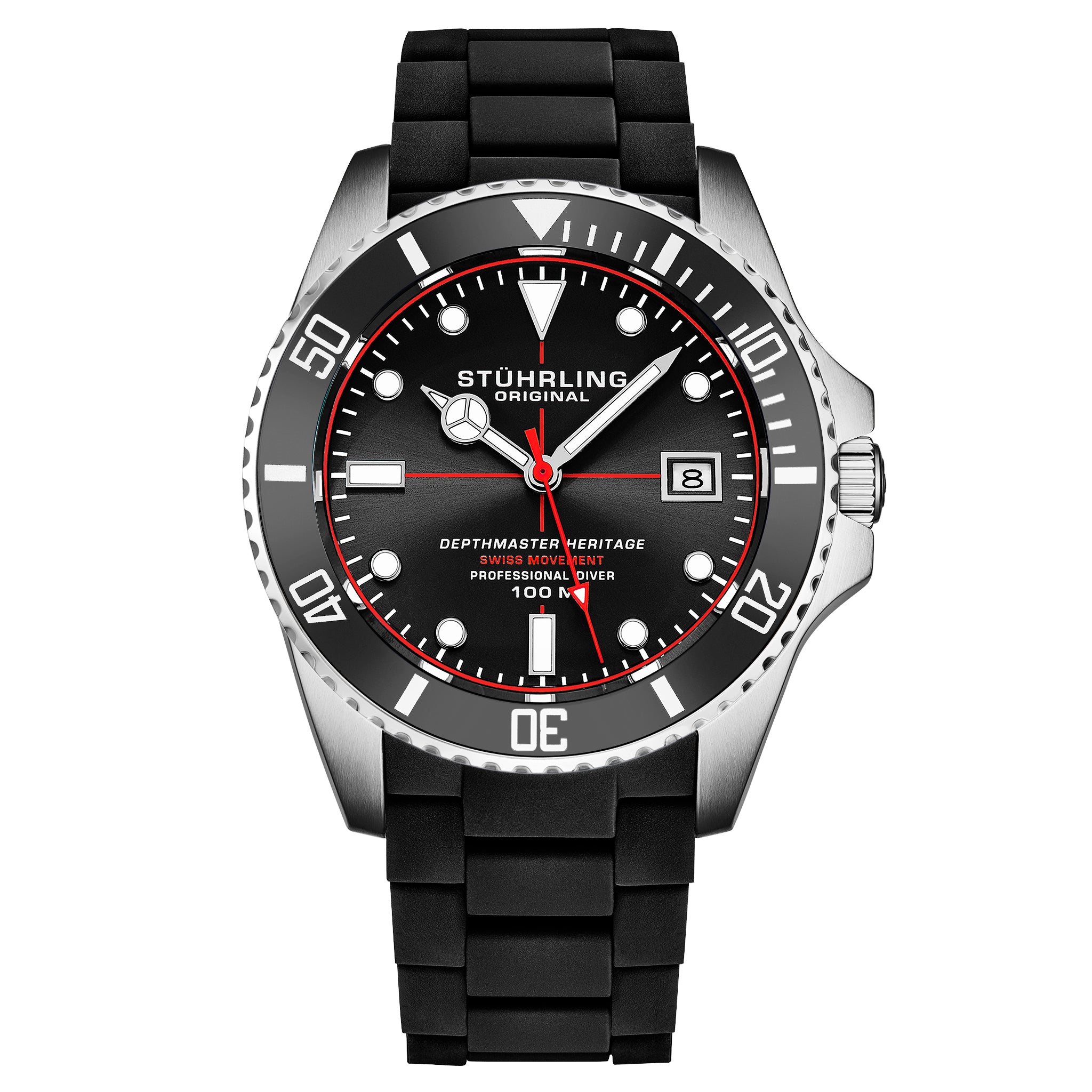 Stuhrling Aquadiver Depthmaster Heritage 4087 Diver Watch