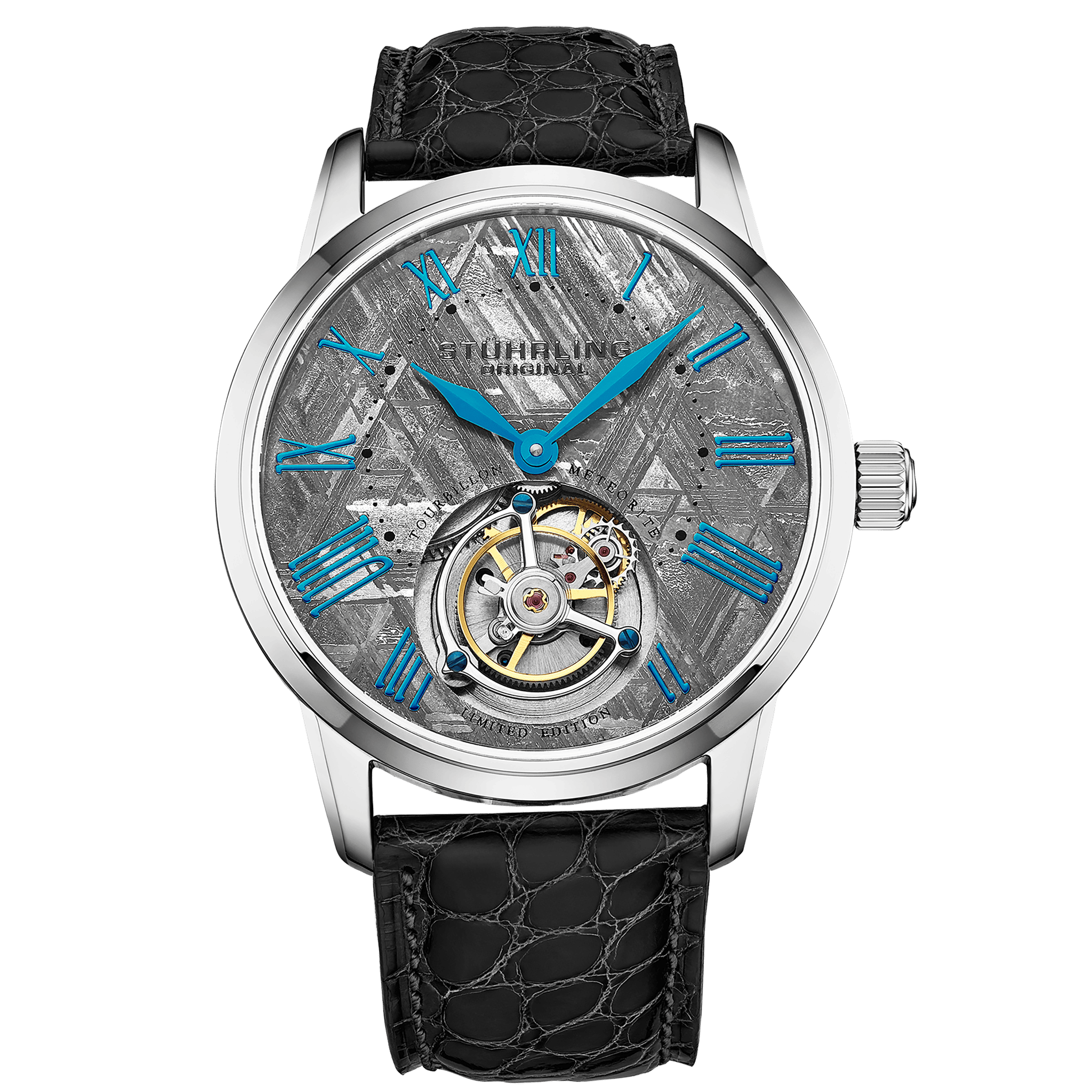 ジャンク品】STUHRLING 2針 スケルトン LIMITED EDITION トゥール 