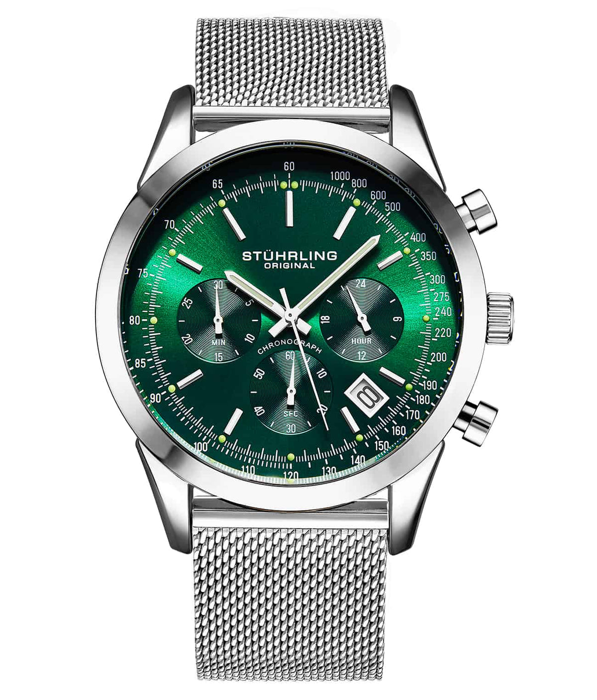 Stührling Preston 3975 Japan Quartz 44mm Chronograph NEW Stuhrling Preston 3975 Quartz Chronograph Watch | Modern main image 2