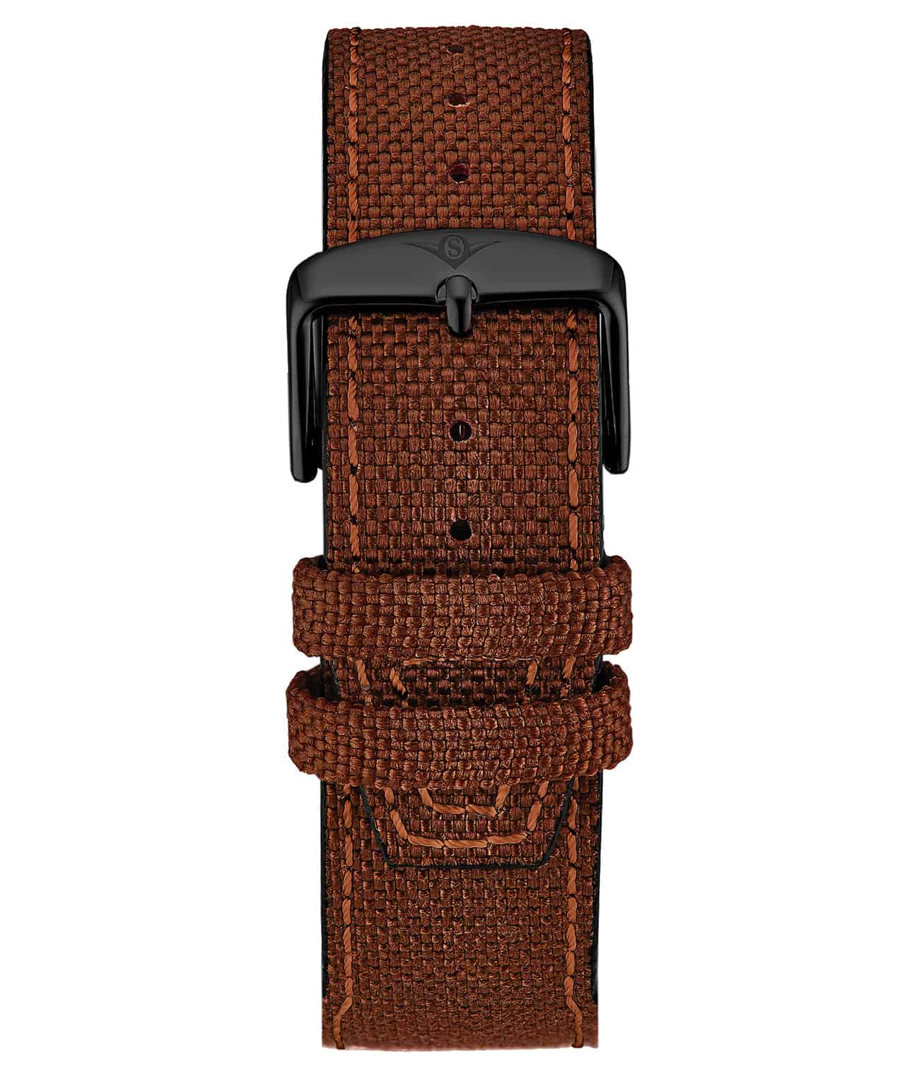 Genuine Canvas Leather Brown 22mm Strap