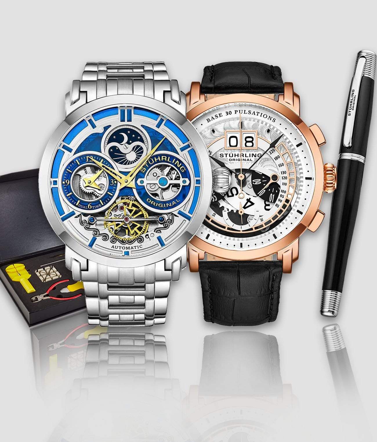 Luciano 371B.02, Depthmaster 883.01, Signature Pen, and Watch Tool Kit