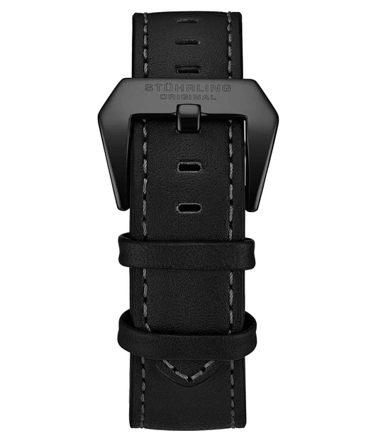 Genuine Leather Black 22mm Strap