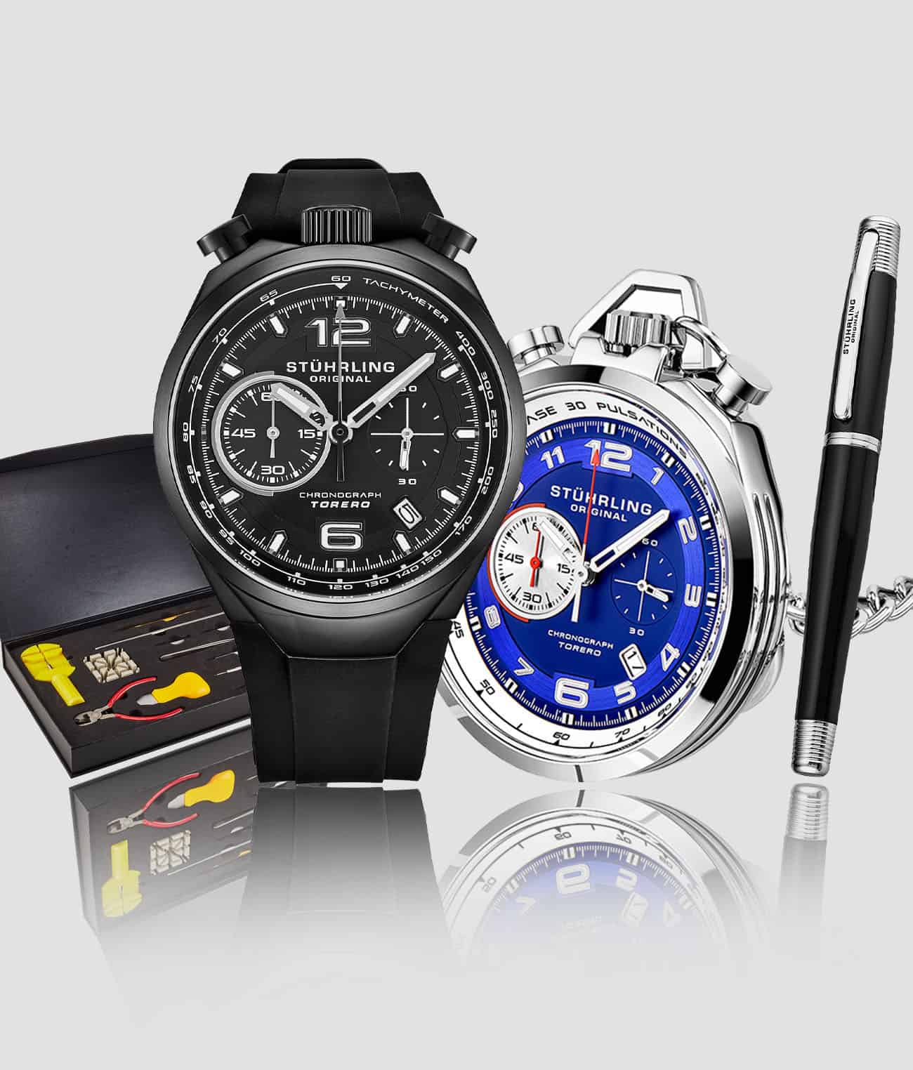 Torero 990.01, Torero 894.03, Signature Pen, and Watch Tool Kit