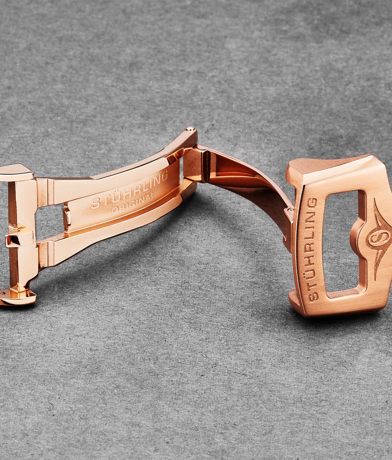 24mm Leather Strap with Stainless Steel Deployant Buckle