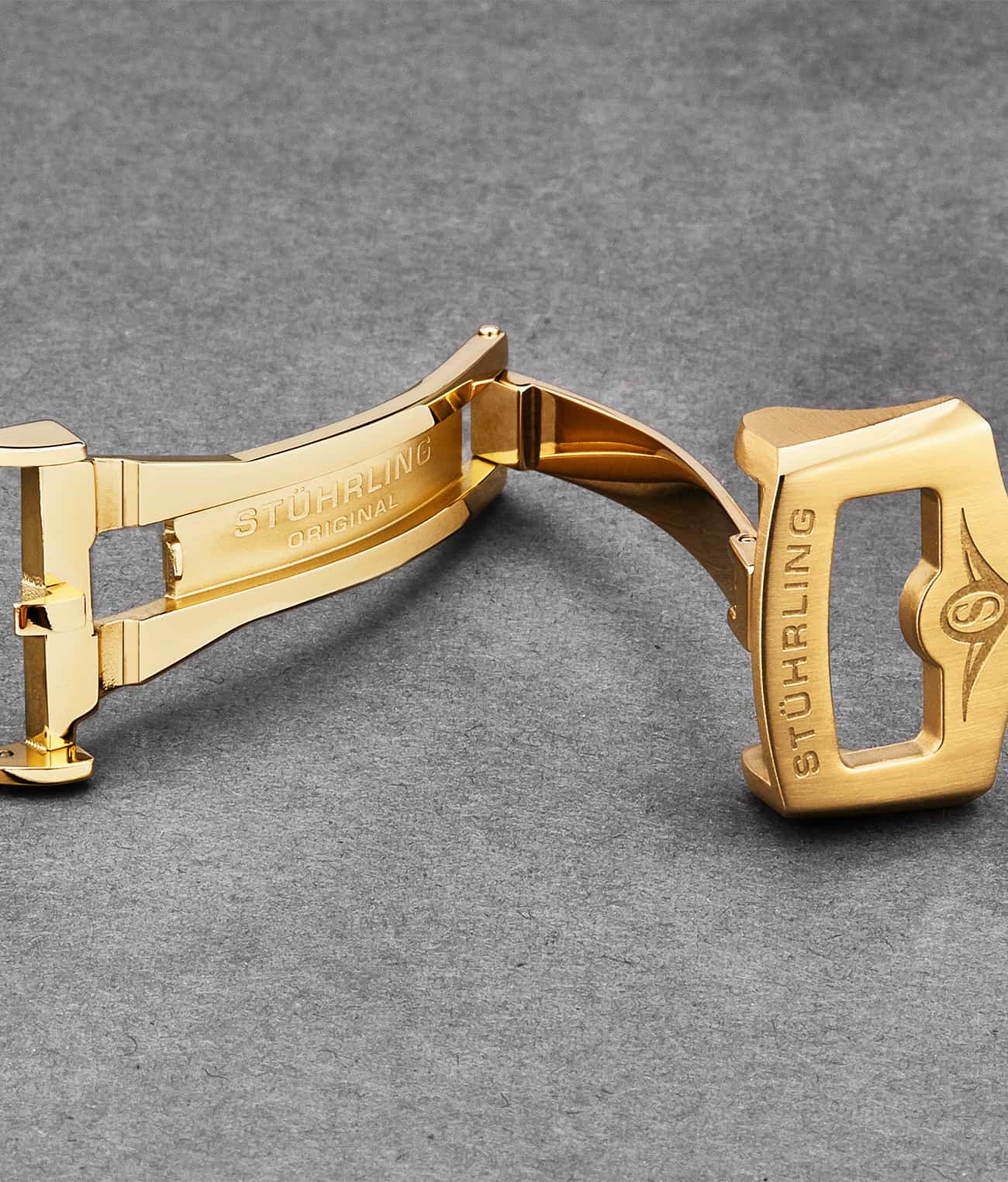 22mm Leather Strap with Stainless Steel Deployant Buckle