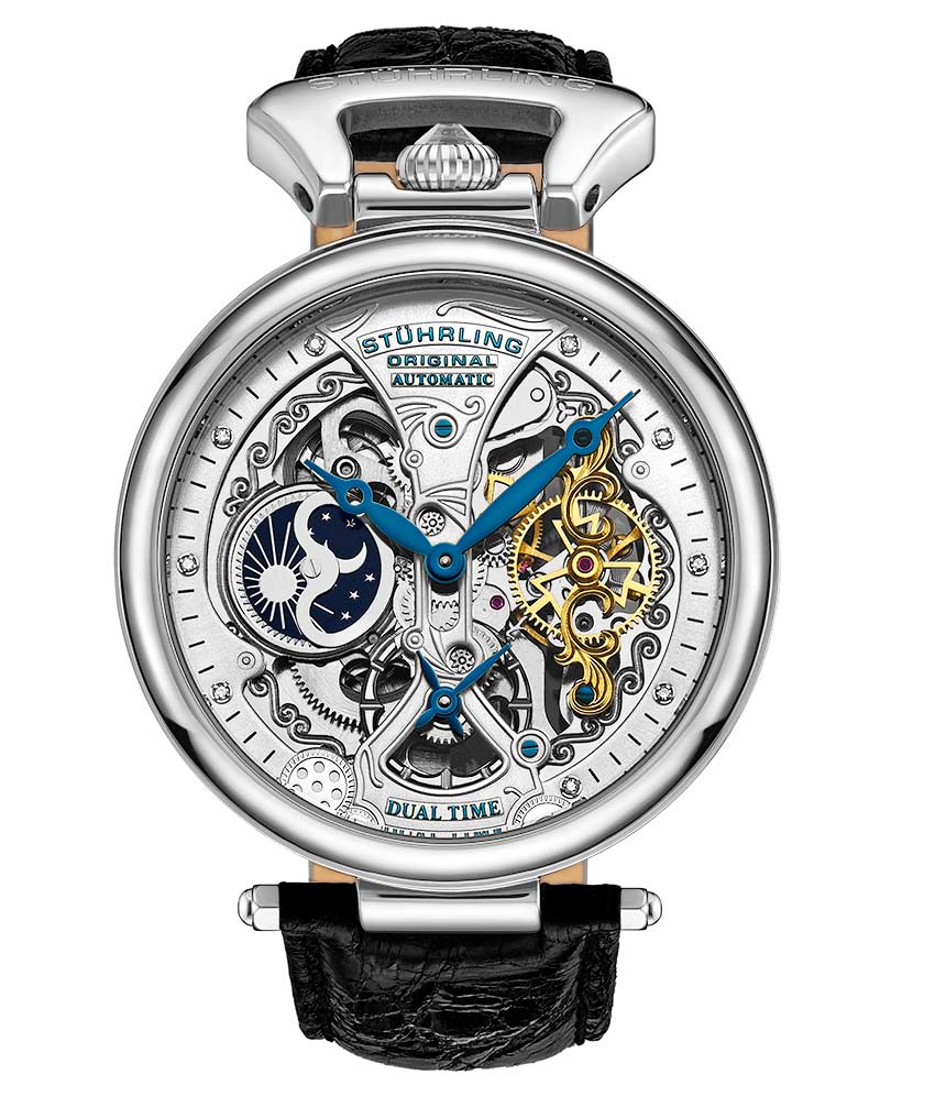 Stührling Emperor's Grand DT 127A2 Automatic 46mm Skeleton