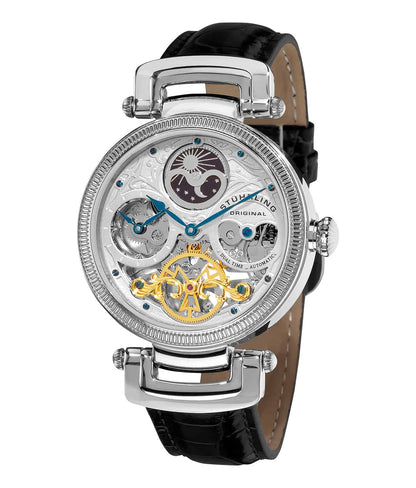 Silver Dial / Silver Case / Black Leather Strap Tang Buckle