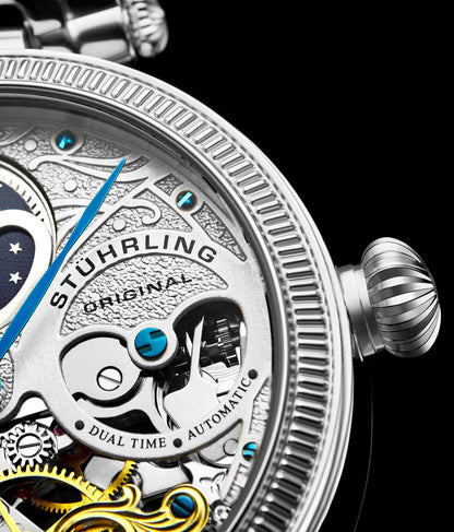 Silver Dial / Silver Case / Black Leather Strap Tang Buckle