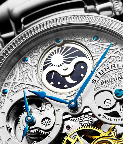 Silver Dial / Silver Case / Black Leather Strap Tang Buckle